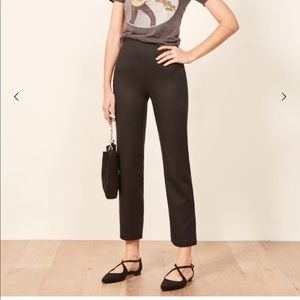 Black high-waisted Reformation Marlon pant